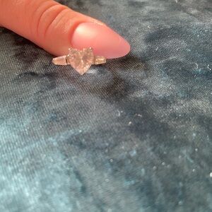 Cubic zirconia 925 sterling Silver Heart-Shaped Ring